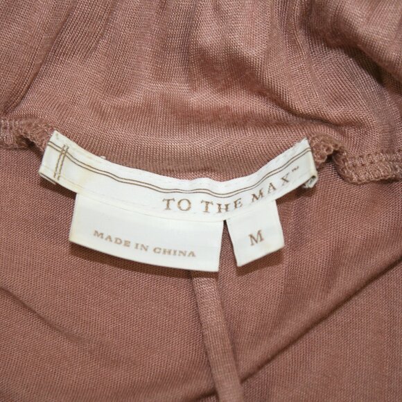 TO THE MAX Dress Halter Cape Back Boho Bow Summer Casual Rose Rayon Medium - Picture 6 of 13